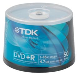 TDK DVDR on a Spindle 50pk 