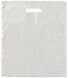 Plain White Carrier Bags Pk 1000
