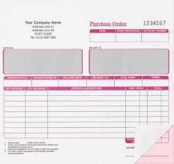 Ease Apart Personalised Purchase Order 2 Part 203 x 178 mm 250 Sets Per Pack