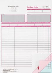 Ease Apart Personalised Purchase Order Sets 3 Part 203 x 279 mm 250 Sets Per Pack