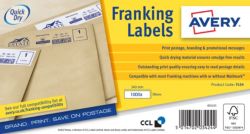 Avery Automatic Franking Labels 38 x 139mm 1000bx FL04 