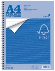 Silvine Environmental FSC Accredited Twinwire Notebook A4