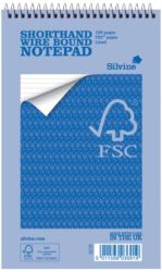Silvine Environmental FSC Accredited Shorthand Spiral Notebook