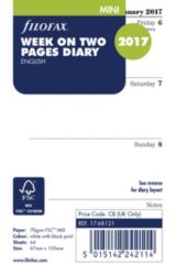 Filofax Mini Inserts Week on Two Pages organiser size 105 x 67 mm