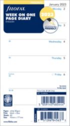 Filofax Personal Inserts Week per Page organiser size 171 x 95 mm