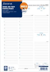 Filofax A4 Inserts Week on Two Pages organiser size 297 x 210 mm