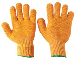 Knitted Grip Gloves Yellow
