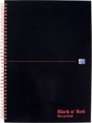 Black n Red Wirebound Manuscript Book A4