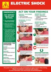 Health Safety Poster Electric Shock Treatment