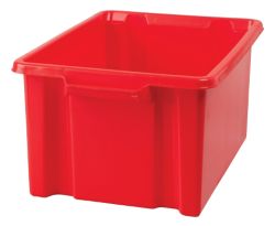 Stacking Storage Crates Mini Red Pack of 3