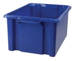 Stacking Storage Crates Maxi Blue 2pk