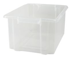 Stacking Storage Crates Maxi Clear Pack of 2