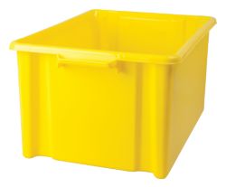 Stacking Storage Crates Jumbo Yellow 3pk