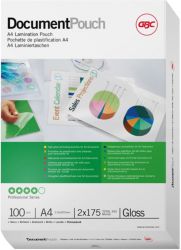 GBC High Grade Pouches A4 2x175 350 Micron 216 x 303 mm 100 pk