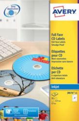 Avery Inkjet Full Face CDDVD Labels J8676 25 