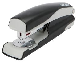 LEITZ Nexxt Metal Half Strip Stapler Up to 30 Sheets Black