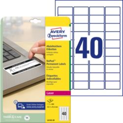 Avery No Peel Laser Labels 457 x 254mm 800 Labels Per Box
