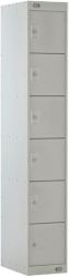 Link Lockers Secure Personal Storage Lockers 6 Door Grey 300 x 1800 x 450 mm