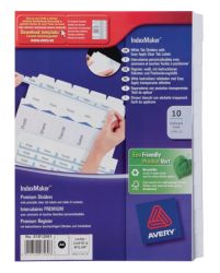 Avery Indexmaker 10 Part Punched