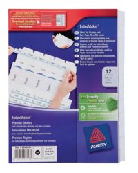 Avery Indexmaker 12 Part Punched