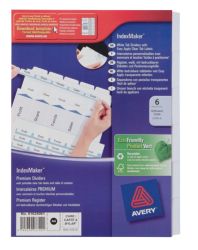 Avery Indexmaker 6 Part Punched