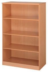 Largo Beech Effect 160cm High Bookcase with 3 Shelves Beech 102W x 55D x 160H cm