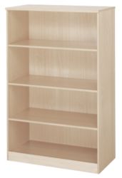 Largo Maple Effect 160cm High Bookcase with 3 Shelves Maple 102W x 55D x 160H cm