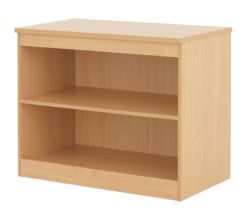 Largo Beech Effect 80cm High Bookcase with 1 Shelf Beech 102W x 55D x 80H cm
