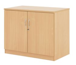 Largo Maple Effect 80cm High Cupboard with 1 Shelf Maple 102W x 55D x 80H cm