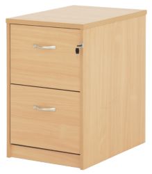 Largo Beech Effect 2 Drawer Filing Cabinet Beech 48W x 65D x 73H cm
