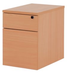 Largo Beech Effect 2 Drawer Mobile Pedestal Beech 43W x 60D x 61H cm