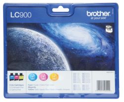 Brother LC900 Cyan Magenta Yellow Printer Ink Cartridge LC900RBWBP
