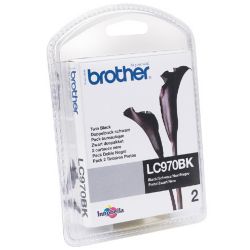 Brother LC970 Black Printer Ink Cartridge Twin Pack LC970BK2