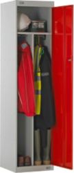 Link Divided Locker Grey With Red Door