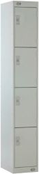 Link Lockers Secure Personal Storage Lockers 4 Door Grey 300 x 1800 x 450 mm