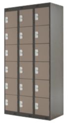Link Lockers Nest Of Three 6 Door Lockers Coffee And Cream