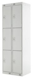 Link Lockers Nest Of Two 3 Door Lockers Grey