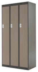 Link Lockers Nest Of Three Single Door Lockers Coffee And Cream