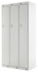 Link Lockers Nest Of Three Single Door Lockers Grey