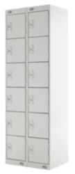 Link Lockers Nest Of Two 6 Door Lockers Grey