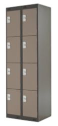 Link Lockers Nest Of Two 4 Door Lockers Coffee And Cream