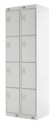 Link Lockers Nest Of Two 4 Door Lockers Grey