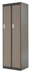 Link Lockers Nest Of Two Single Door Lockers Coffee And Cream