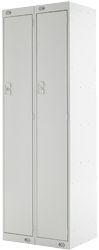 Link Lockers Nest Of Two Single Door Lockers Grey