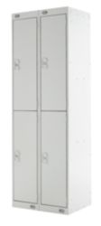 Link Lockers Nest Of Two 2 Door Lockers Grey