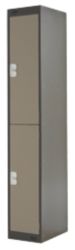 Link Lockers Secure Personal Storage Lockers 2 Door Coffee And Cream 300 x 1800 x 450 mm
