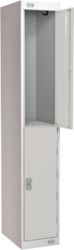 Link Lockers Secure Personal Storage Lockers 2 Door Grey 300 x 1800 x 450 mm
