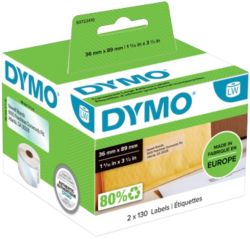 Dymo Labelwriter Large Clear Address Labels Clear 89 x 36 mm