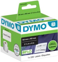 Dymo Labelwriter Labels Name Badge and Shipping 54x101mm Pack of 220