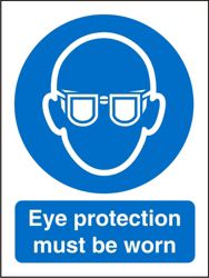 Mandatory Sign Eye Protection Must Be Worn PVC 150 x 200 mm